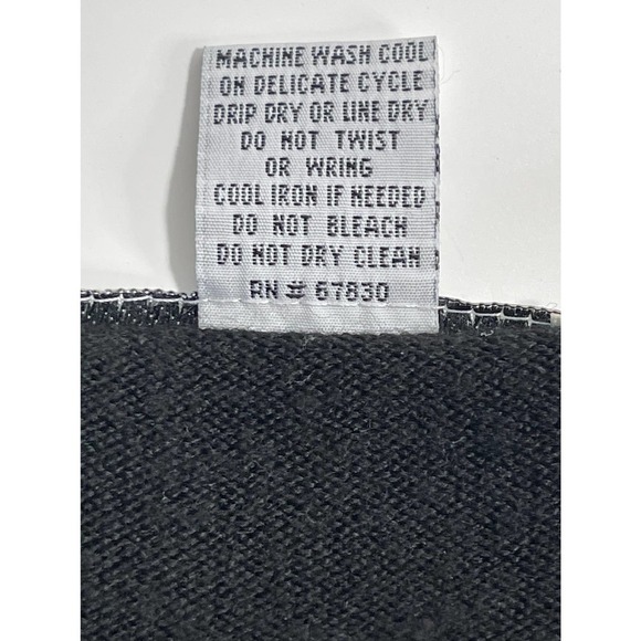 𝅺CATHY Daniels black acrylic flower print sweater Sz M - Picture 7 of 9